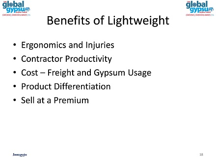 Lightweight Gypsum Benefits